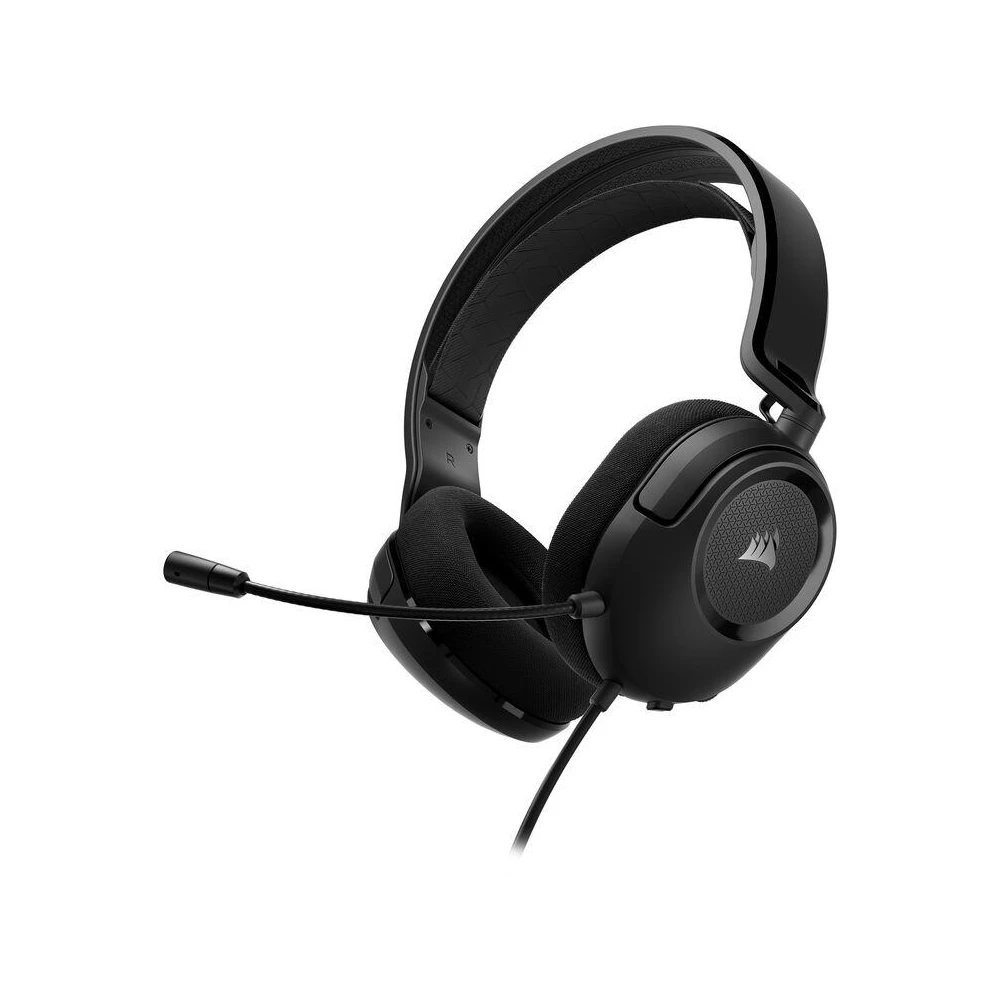 A large main feature product image of EX-DEMO Corsair HS35 v2 Multiplatform Wired Gaming Headset (Carbon)