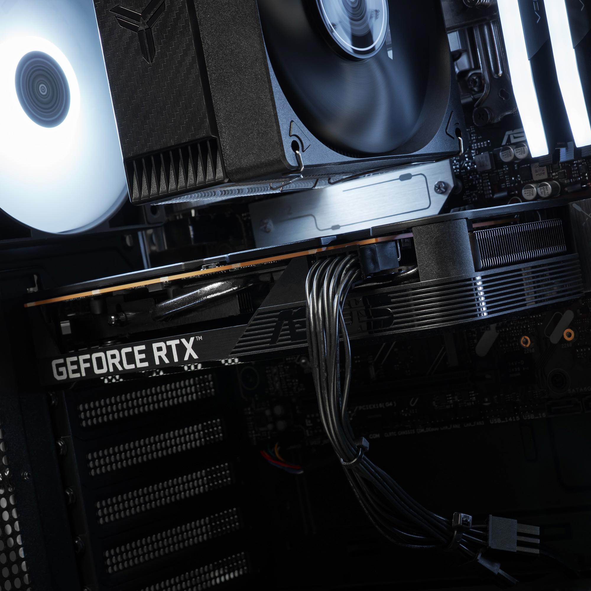 A large main feature product image of EX-DEMO PLE Stealth RTX 5050 Prebuilt Ready To Go Gaming PC