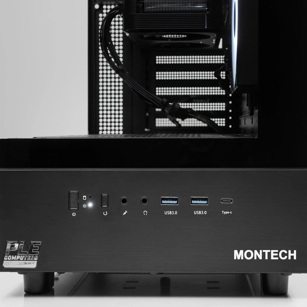 A large main feature product image of EX-DEMO PLE Stealth RTX 5050 Prebuilt Ready To Go Gaming PC