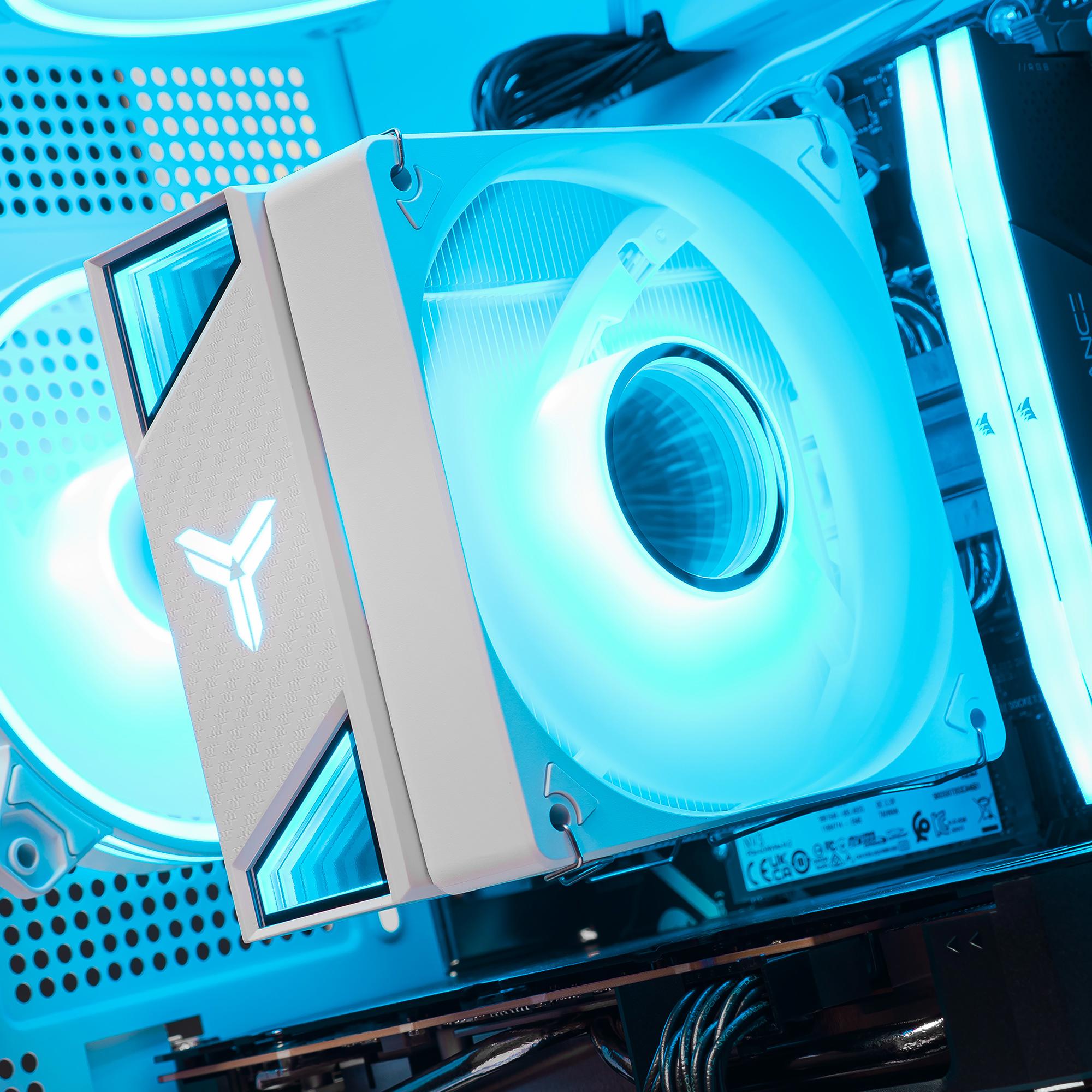 A large main feature product image of EX-DEMO PLE Lunar RTX 5060 Prebuilt Ready To Go Gaming PC