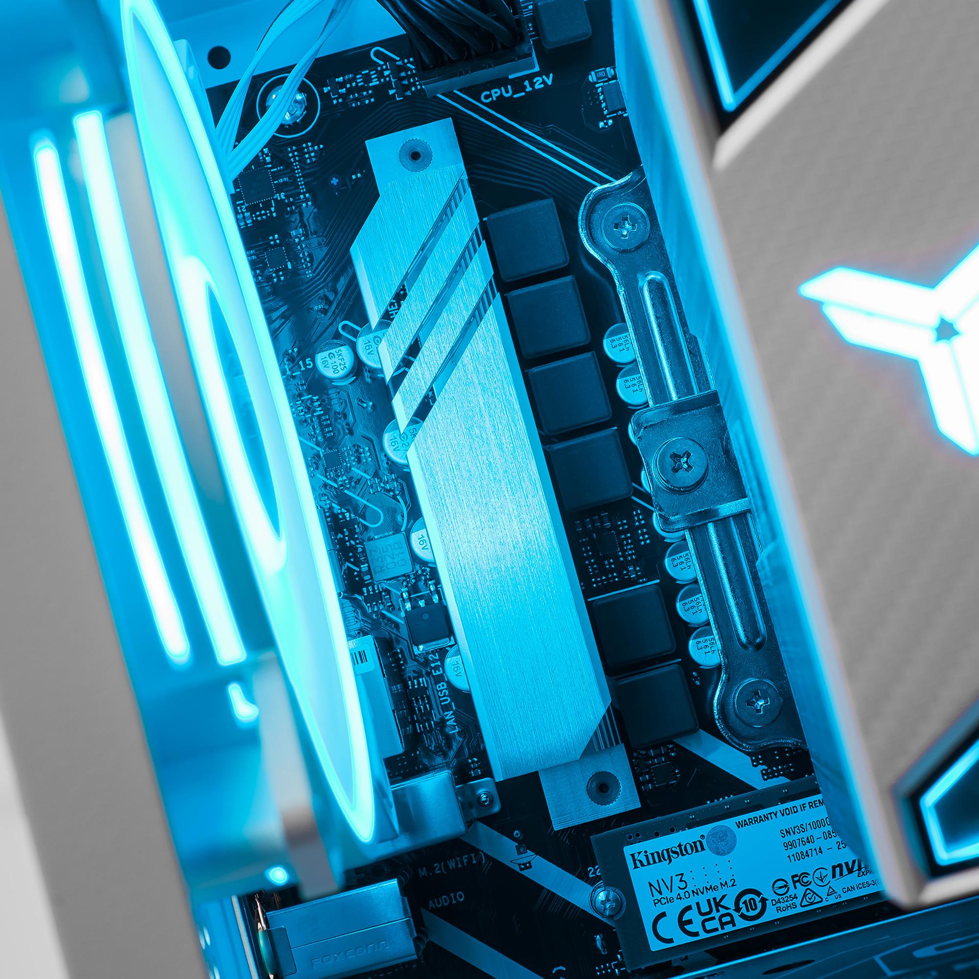 A large main feature product image of EX-DEMO PLE Lunar RTX 5060 Prebuilt Ready To Go Gaming PC