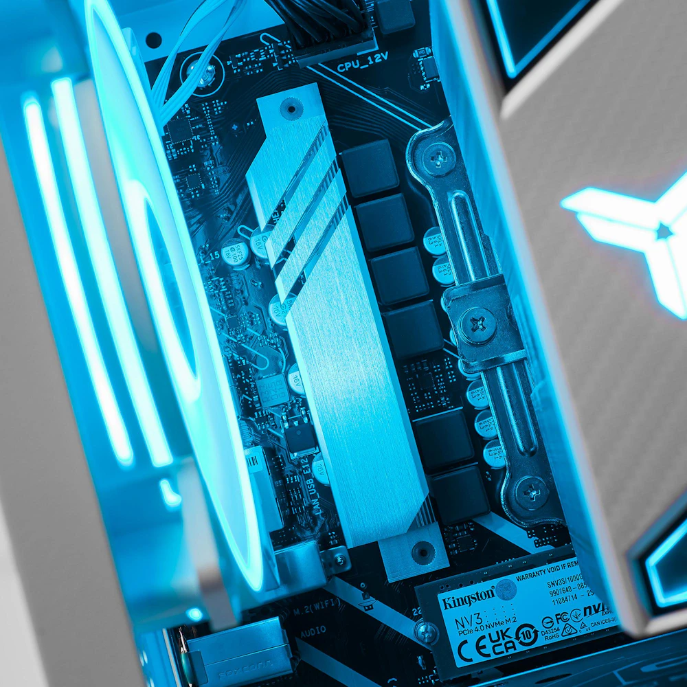 A large main feature product image of EX-DEMO PLE Lunar RTX 5060 Prebuilt Ready To Go Gaming PC