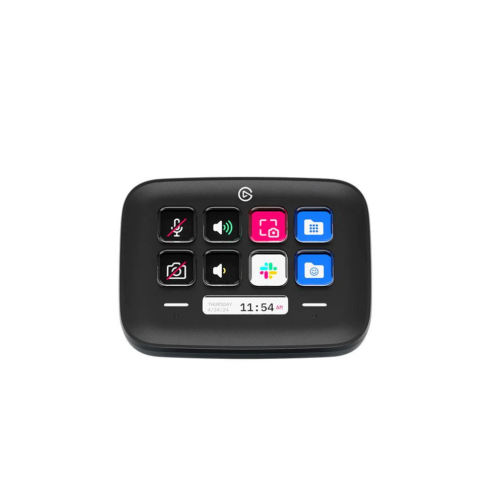A large main feature product image of Elgato Stream Deck Neo