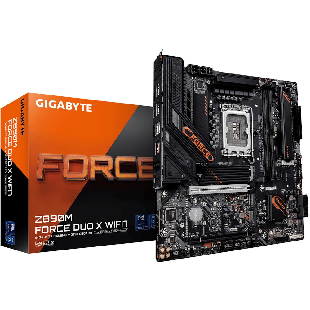 Gigabyte Z890M FORCE DUO X WIFI7 LGA1851 mATX Desktop Motherboard