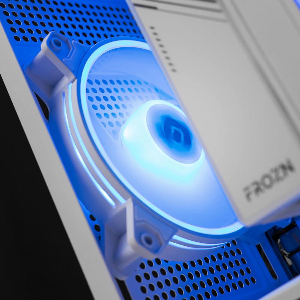 A large main feature product image of EX-DEMO PLE Polar RX 9070 XT Prebuilt Ready To Go Gaming PC