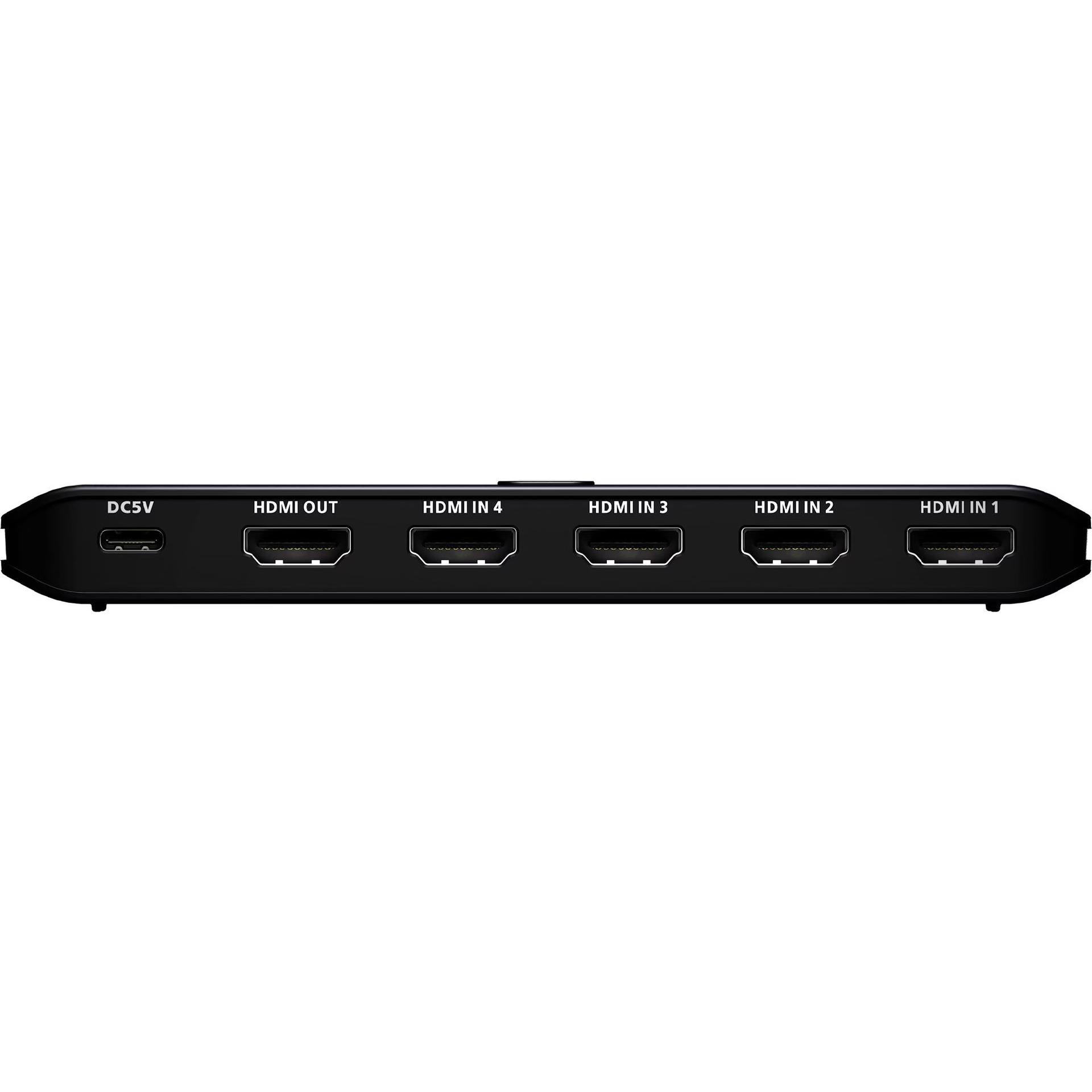 A large main feature product image of ATEN Essential 4-Port True 4K HDMI Switch