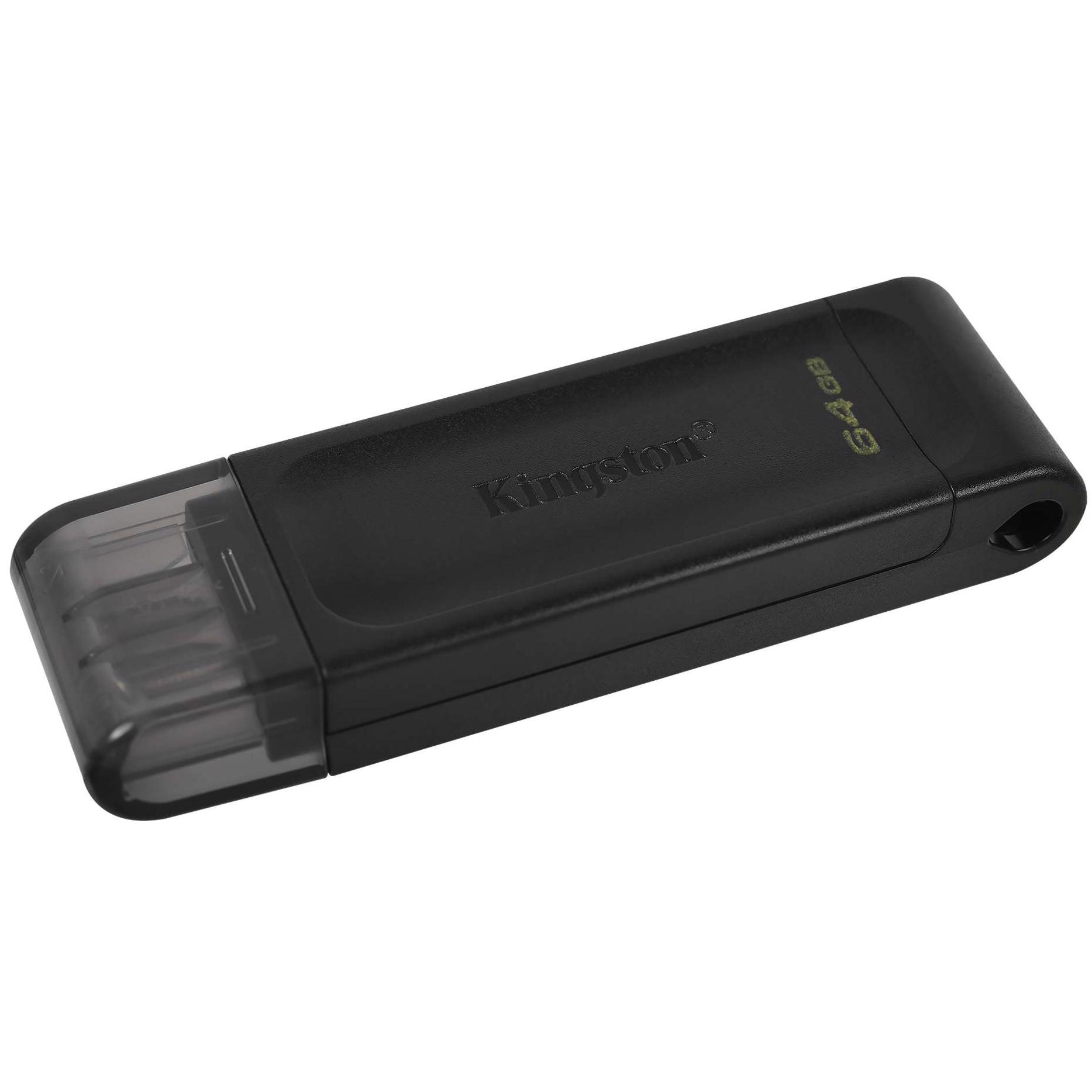A large main feature product image of EX-DEMO Kingston DataTraveler 70 64GB USB 3.2 Gen 1 Type-C Flash Drive