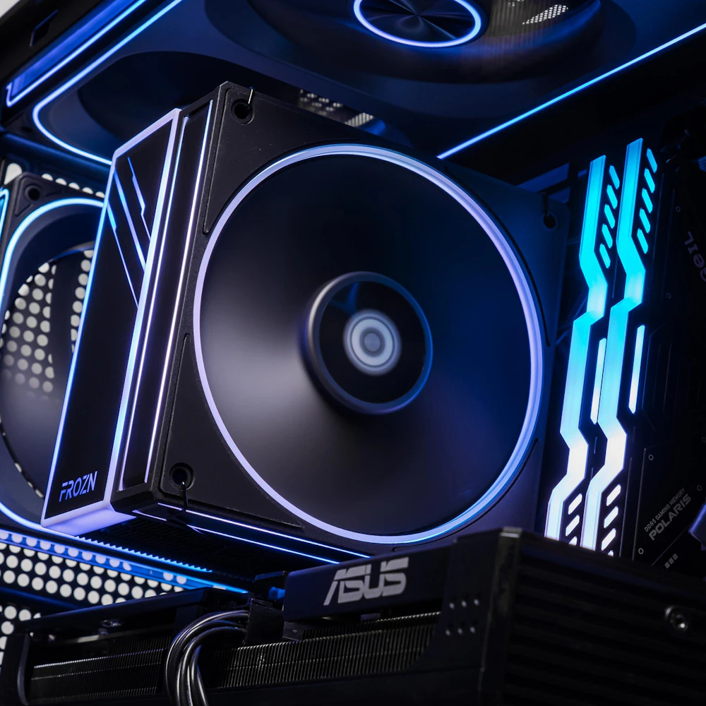 A large main feature product image of EX-DEMO PLE Carbon RX 9060 XT Prebuilt Ready To Go Gaming PC