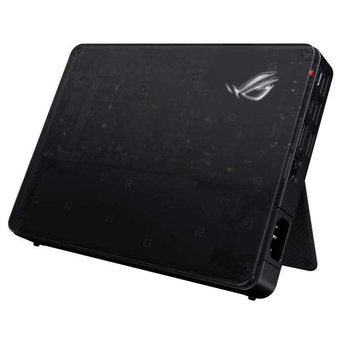 A large main feature product image of EX-DEMO ASUS ROG Flow XG Mobile RTX 5090 External GPU & Dock