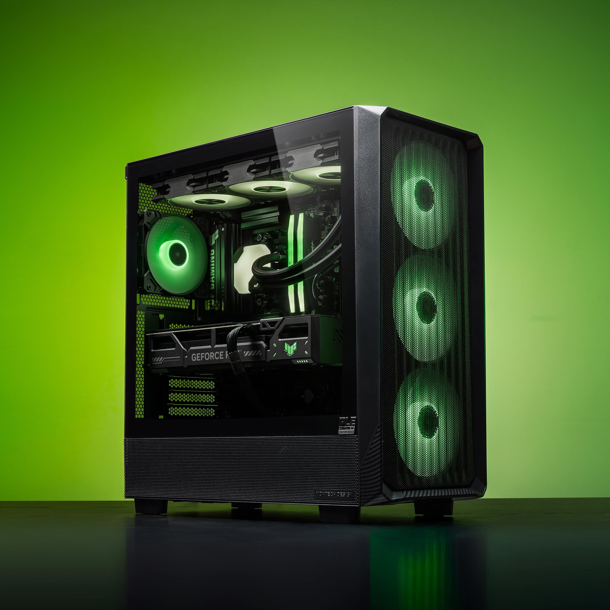 A large main feature product image of EX-DEMO PLE Ranger RTX 5070 Ti Prebuilt Ready To Go Gaming PC