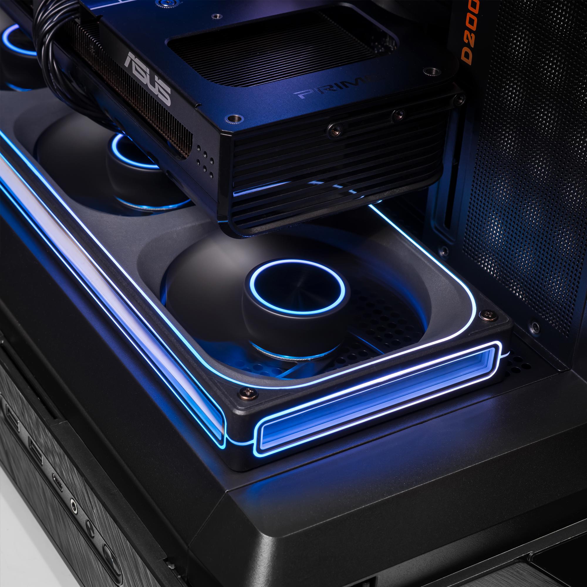 A large main feature product image of EX-DEMO PLE Carbon RX 9060 XT Prebuilt Ready To Go Gaming PC