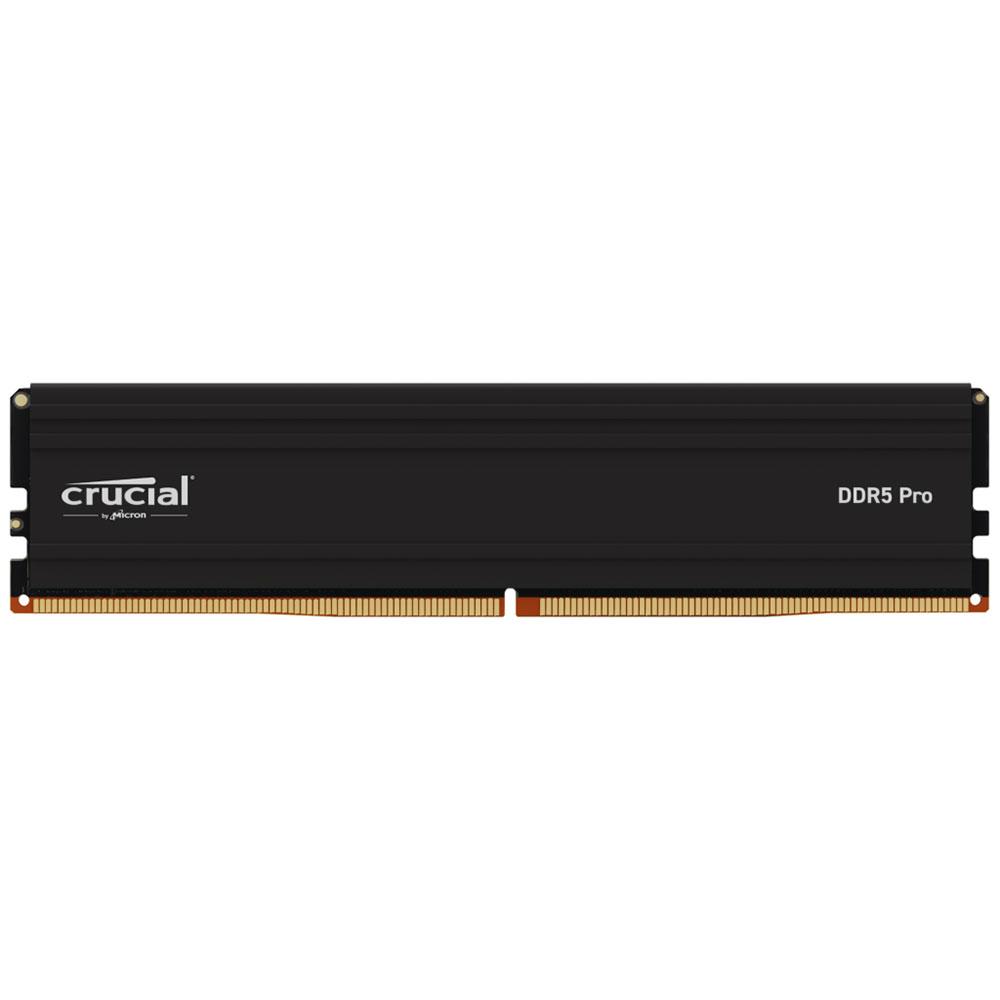 A large main feature product image of Crucial Pro 16GB Single (1x16GB) DDR5-5600 C46