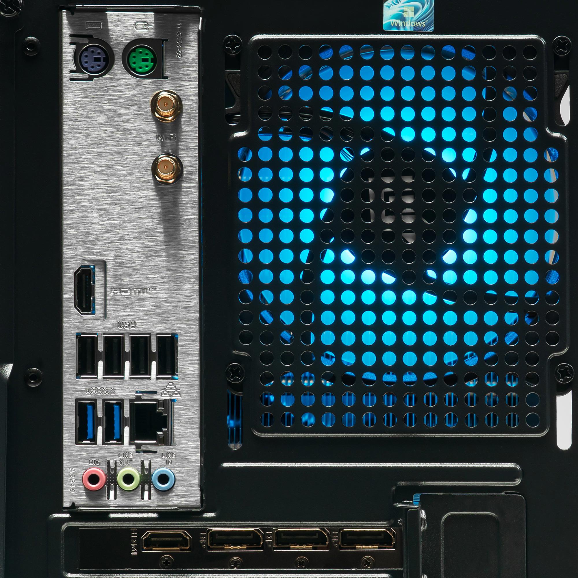 A large main feature product image of PLE Mist RTX 5060 Prebuilt Ready To Go Gaming PC