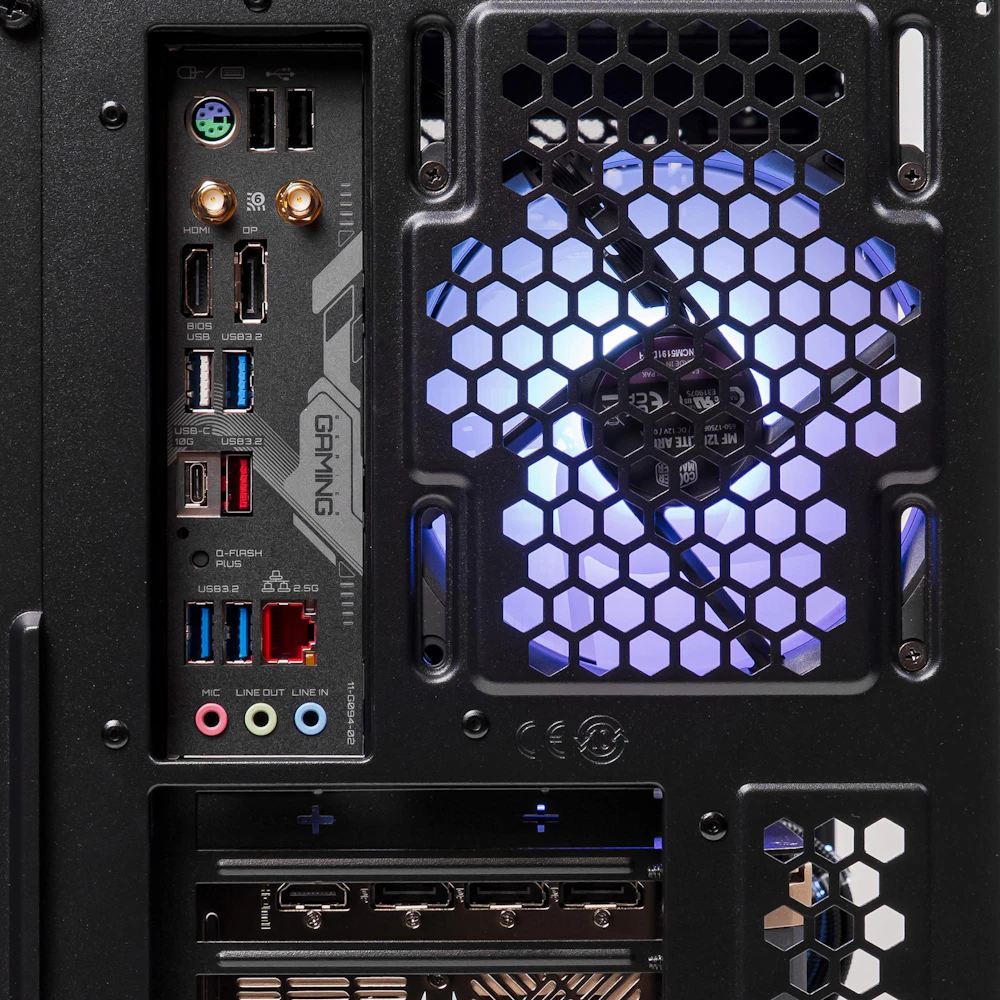 A large main feature product image of EX-DEMO PLE Quantum 5090 Prebuilt Ready To Go Gaming PC