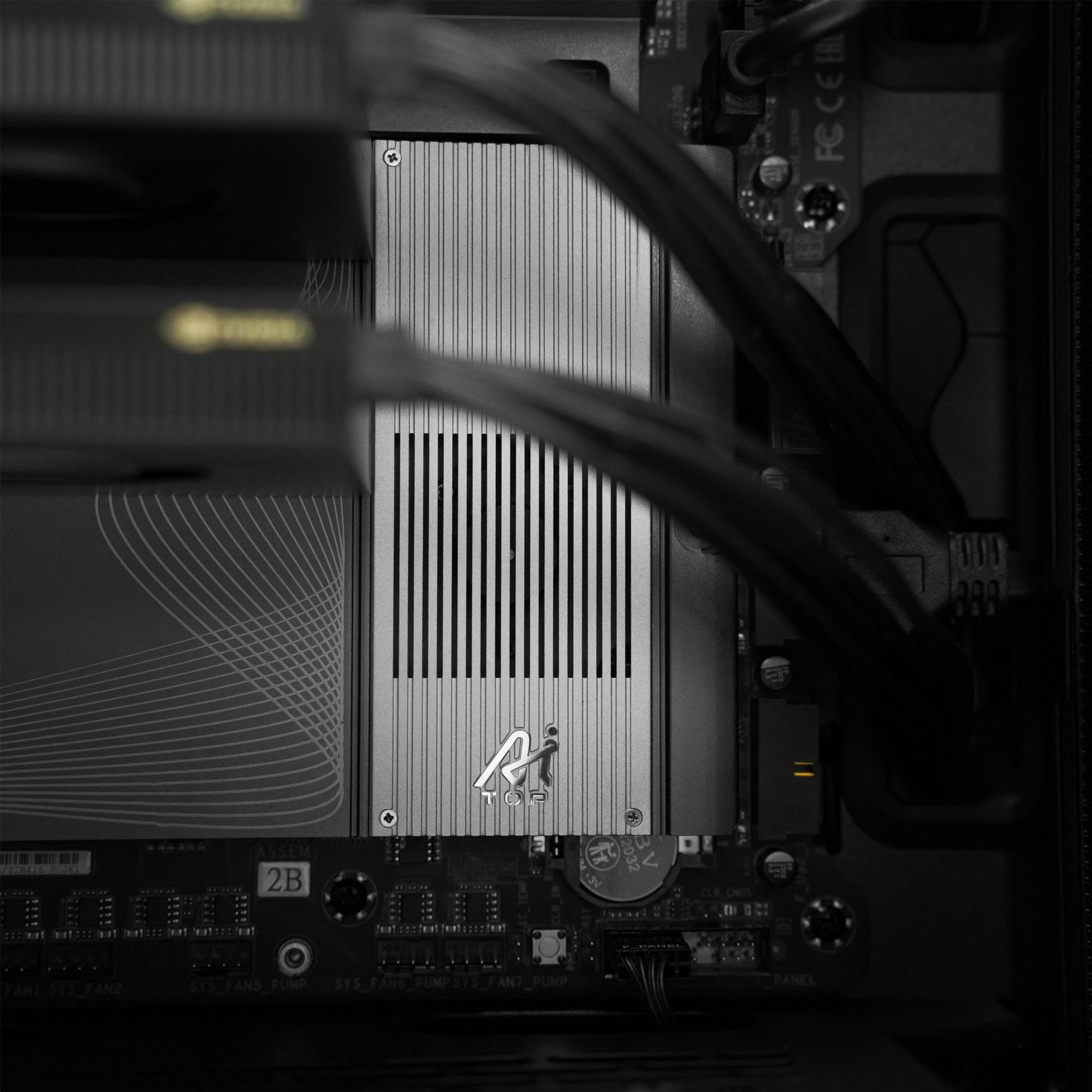 A large main feature product image of PLE Threadripper Dual RTX 4000 Prebuilt Ready To Go Workstation PC