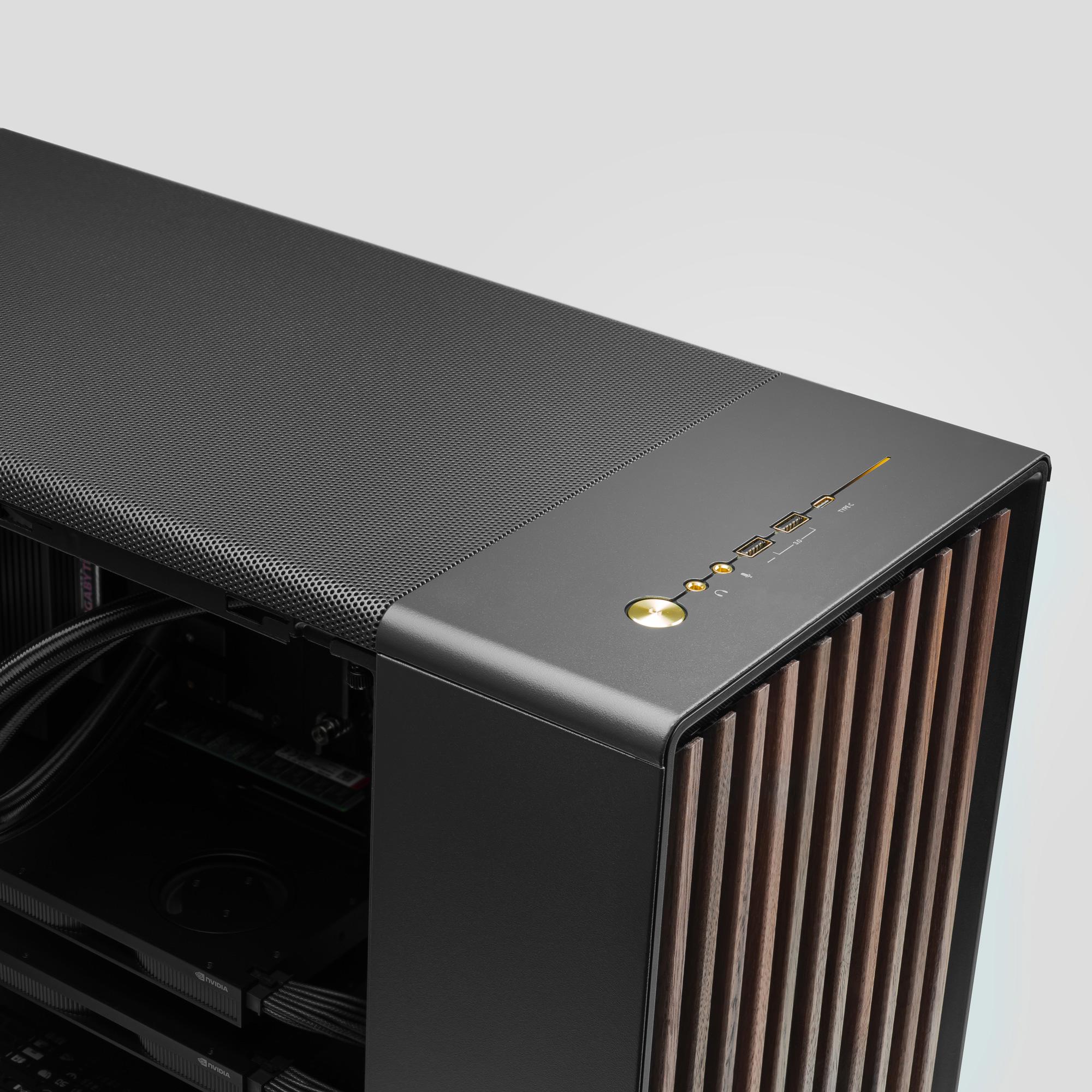 A large main feature product image of PLE Threadripper Dual RTX 4000 Prebuilt Ready To Go Workstation PC