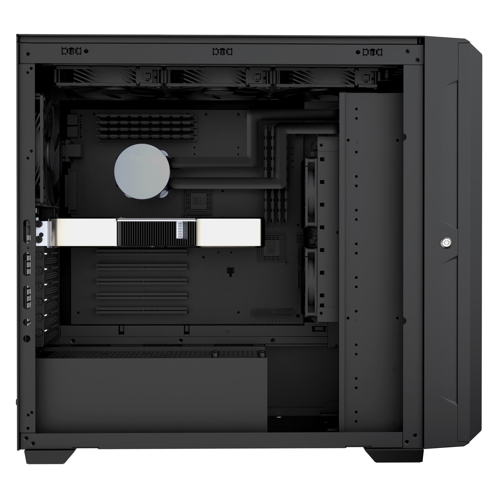 A large main feature product image of SilverStone CS383 8-Bay Full Tower NAS Case