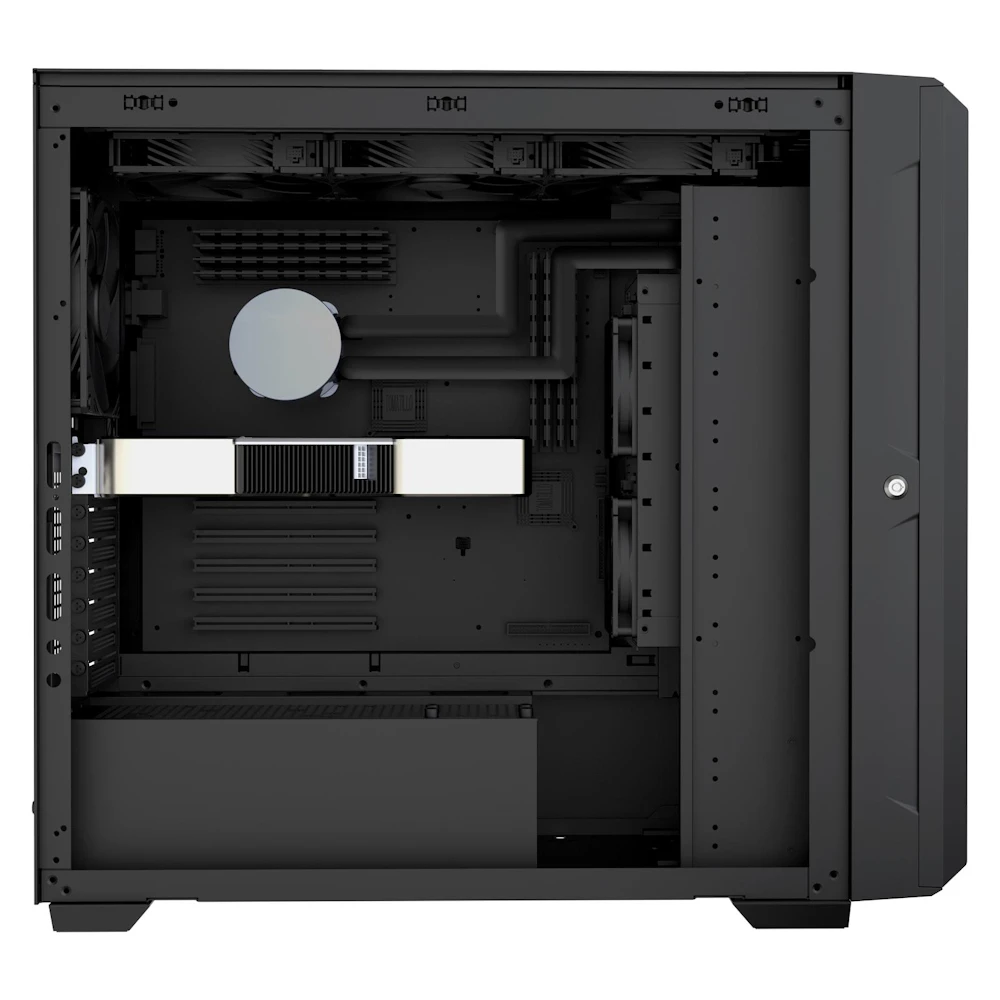 A large main feature product image of SilverStone CS383 8-Bay Full Tower NAS Case