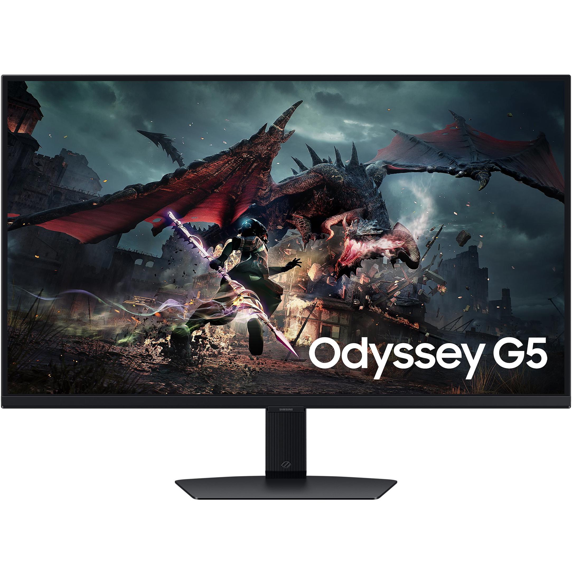 A large main feature product image of EX-DEMO Samsung Odyssey G50D - 32" 1440p 180Hz Fast IPS Gaming Monitor