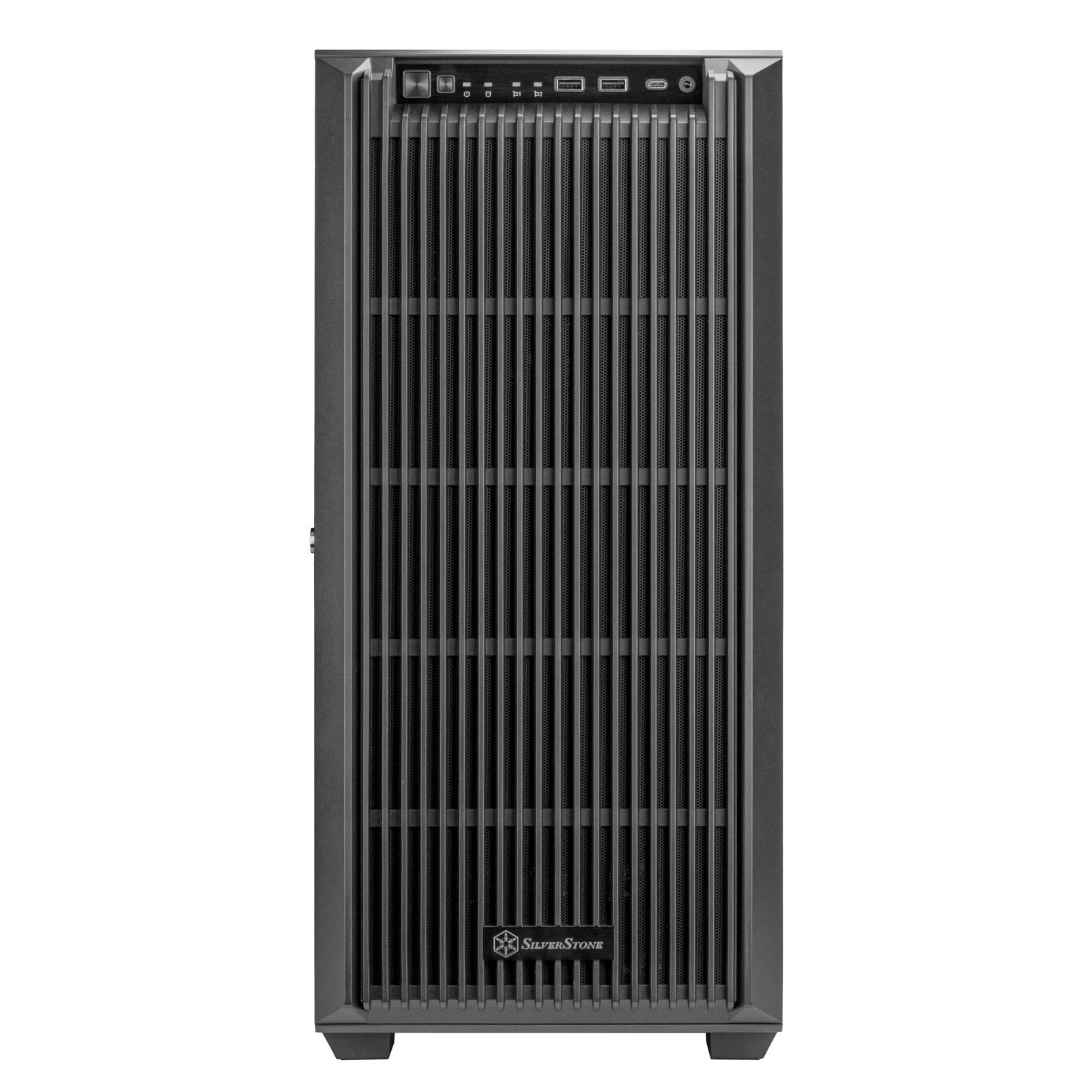 A large main feature product image of SilverStone CS383 8-Bay Full Tower NAS Case
