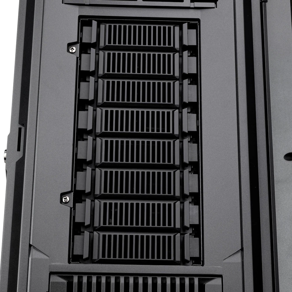 A large main feature product image of SilverStone CS383 8-Bay Full Tower NAS Case