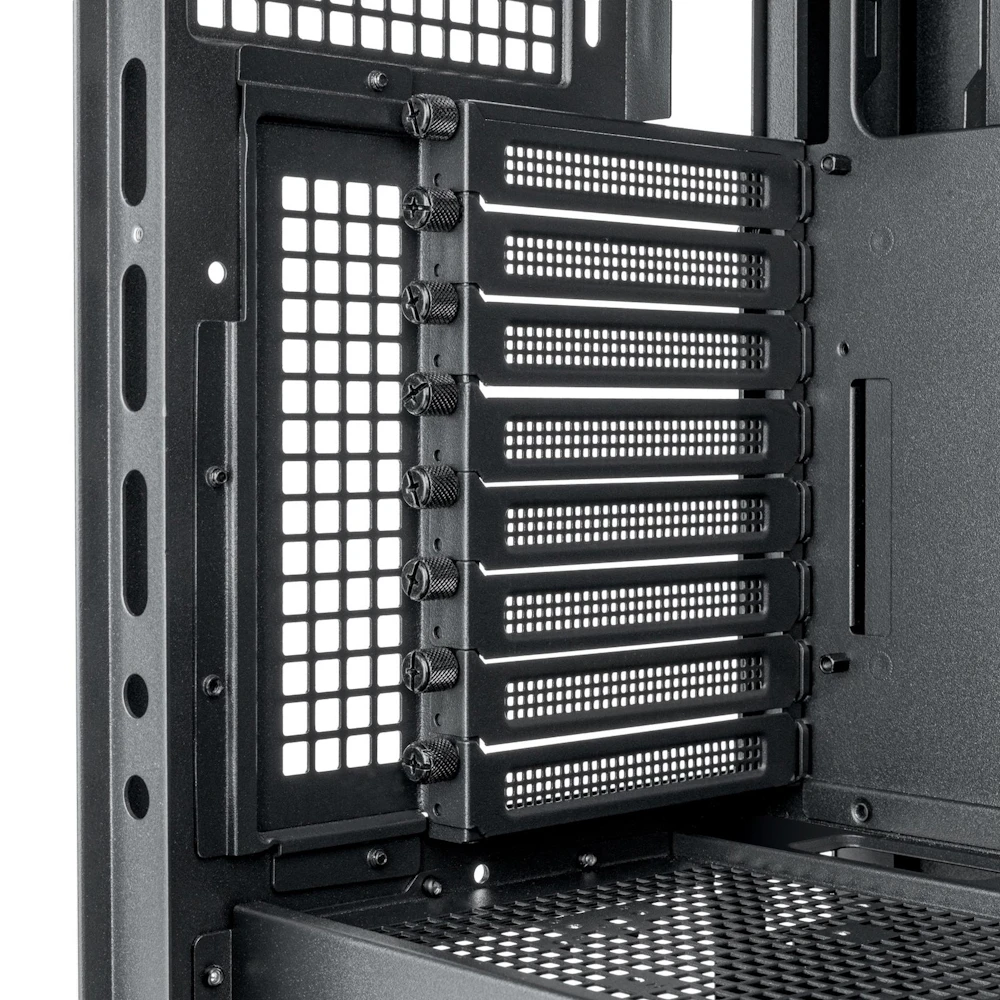 A large main feature product image of SilverStone CS383 8-Bay Full Tower NAS Case