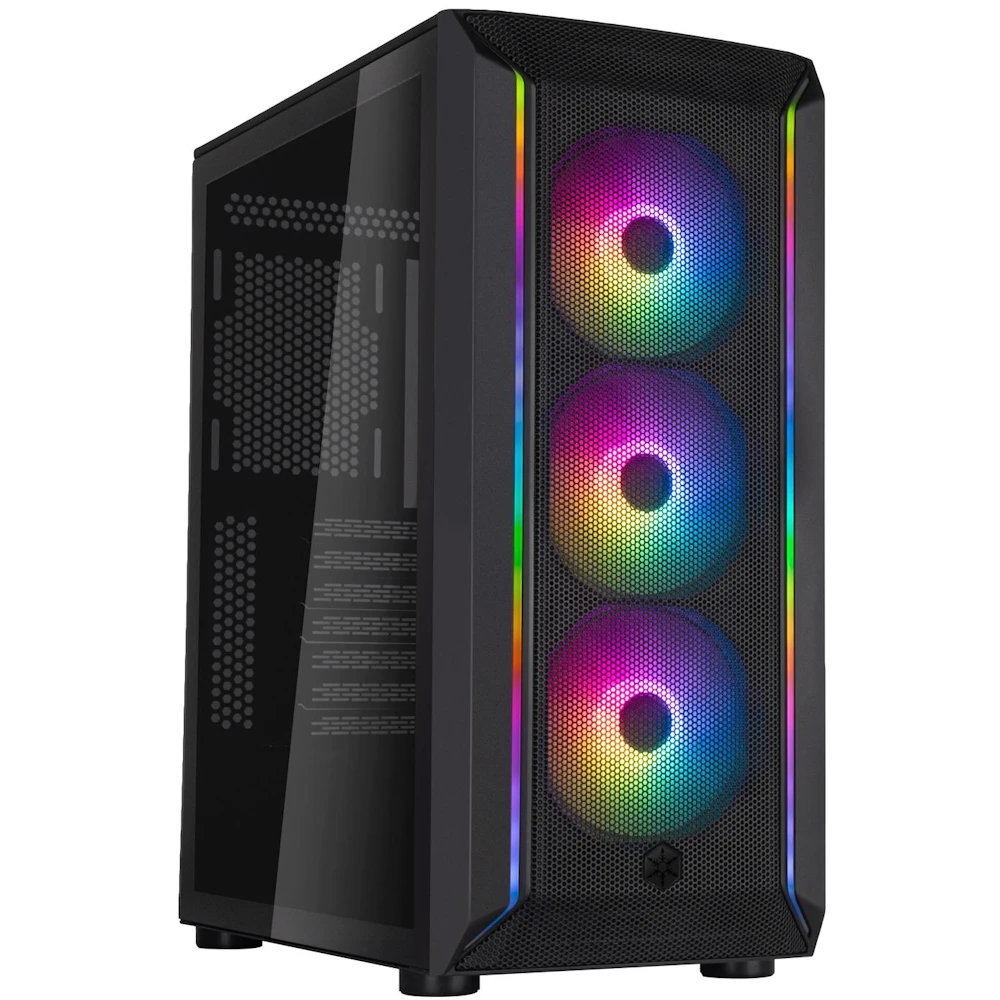 A large main feature product image of EX-DEMO SilverStone FARA 511Z ARGB Mid Tower Case