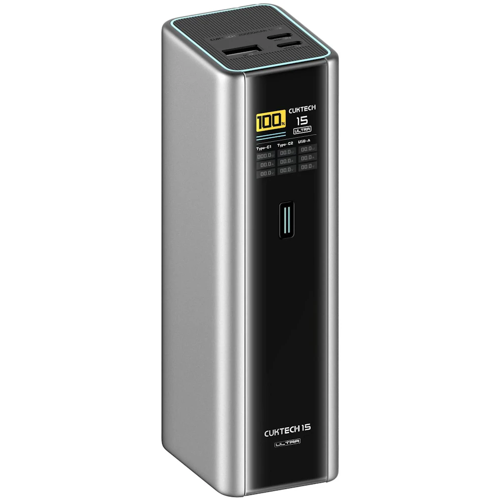 A large main feature product image of Cuktech PB200U Ultra 165W 20000mAh Power Bank