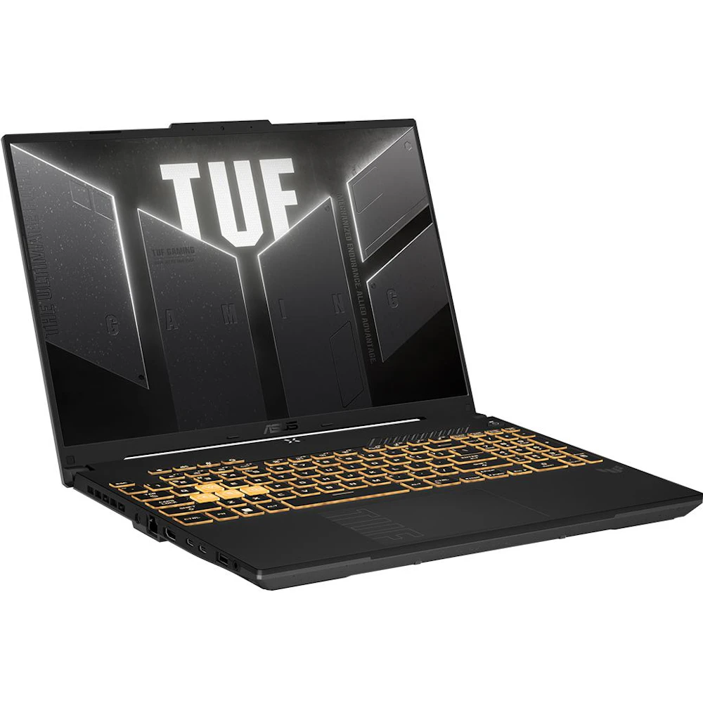 A large main feature product image of EX-DEMO ASUS TUF Gaming F16 (FX607) - 16" 144Hz, i7-13620H, RTX 4050, 16GB/512GB - Win 11 Notebook
