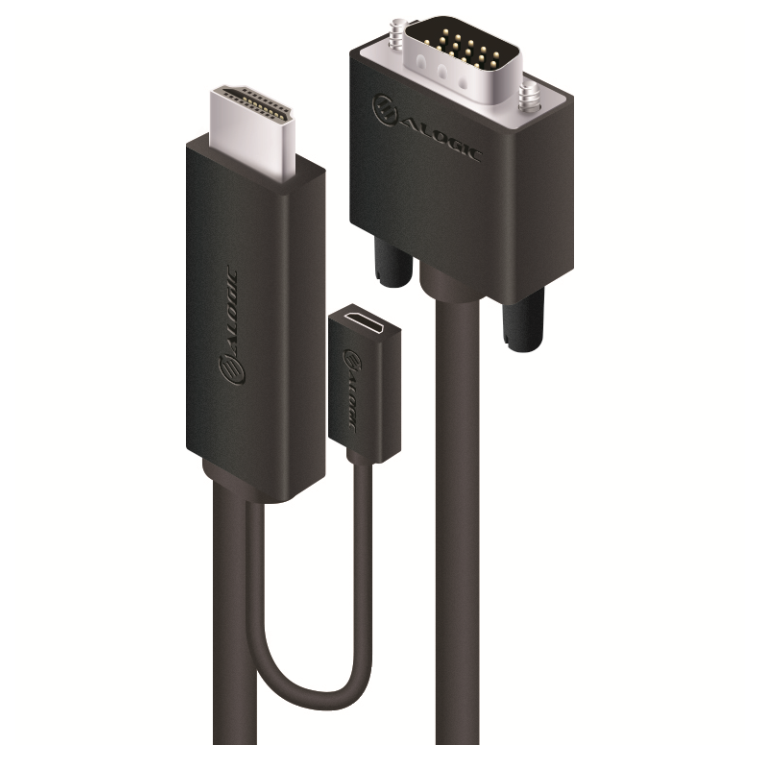 A large main feature product image of EX-DEMO ALOGIC SmartConnect 2m HDMI to VGA Cable