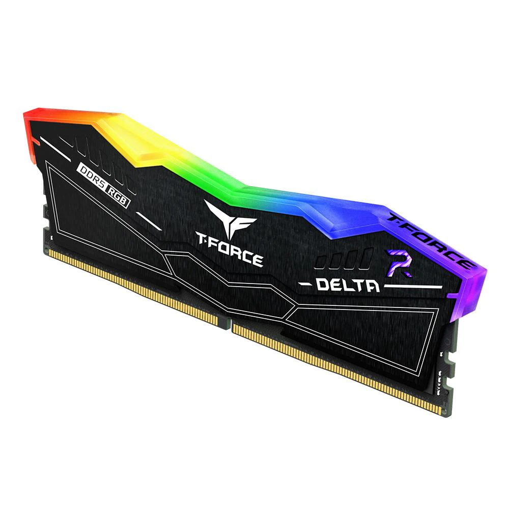 A large main feature product image of Team T-Force Delta RGB 32GB Kit (2x16GB) DDR5-6400 C40