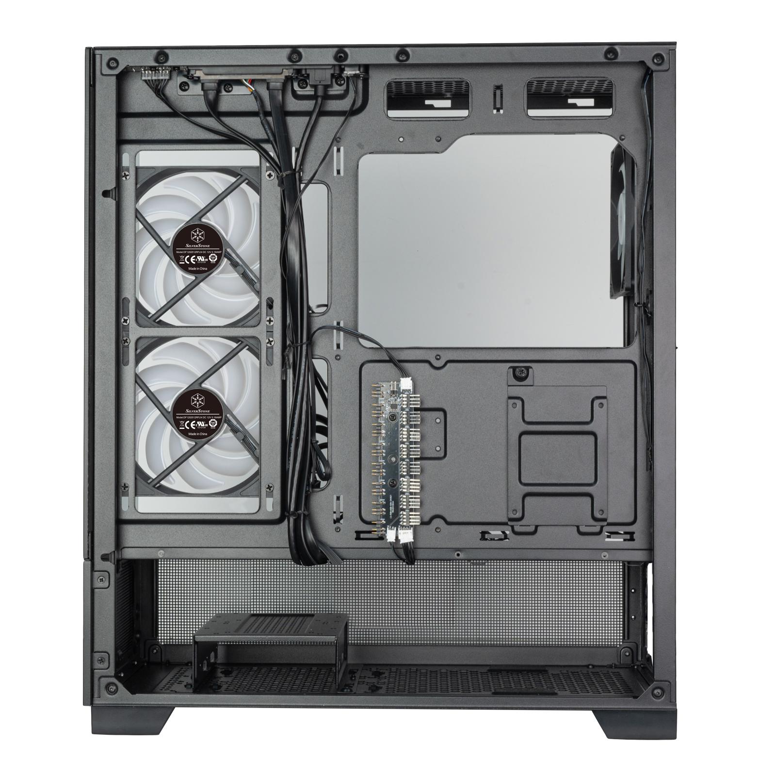 A large main feature product image of SilverStone Lucid 05 ARGB Mid Tower Case (Black)