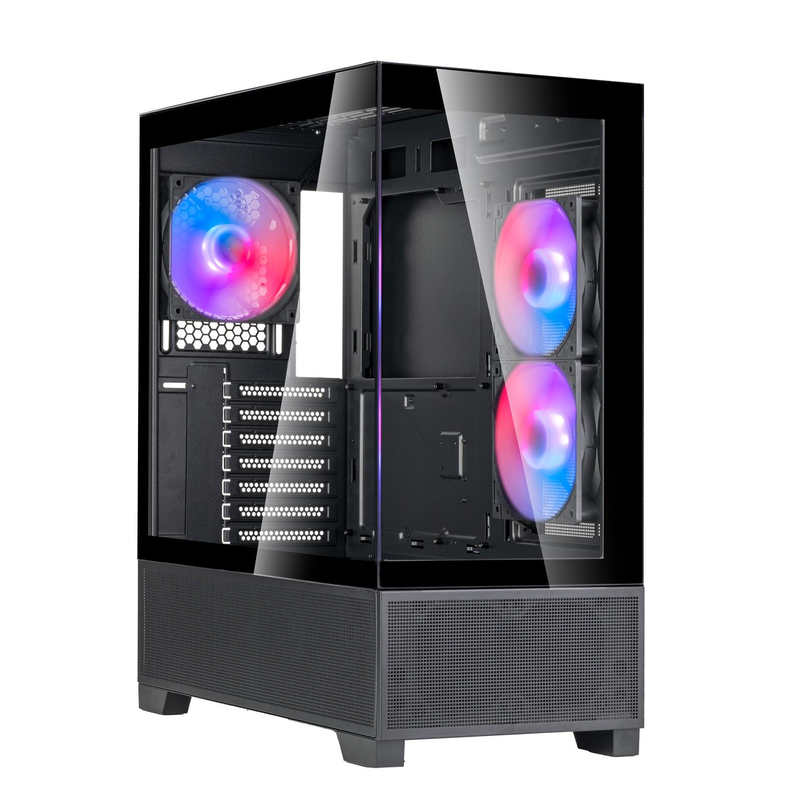 A large main feature product image of SilverStone Lucid 05 ARGB Mid Tower Case (Black)
