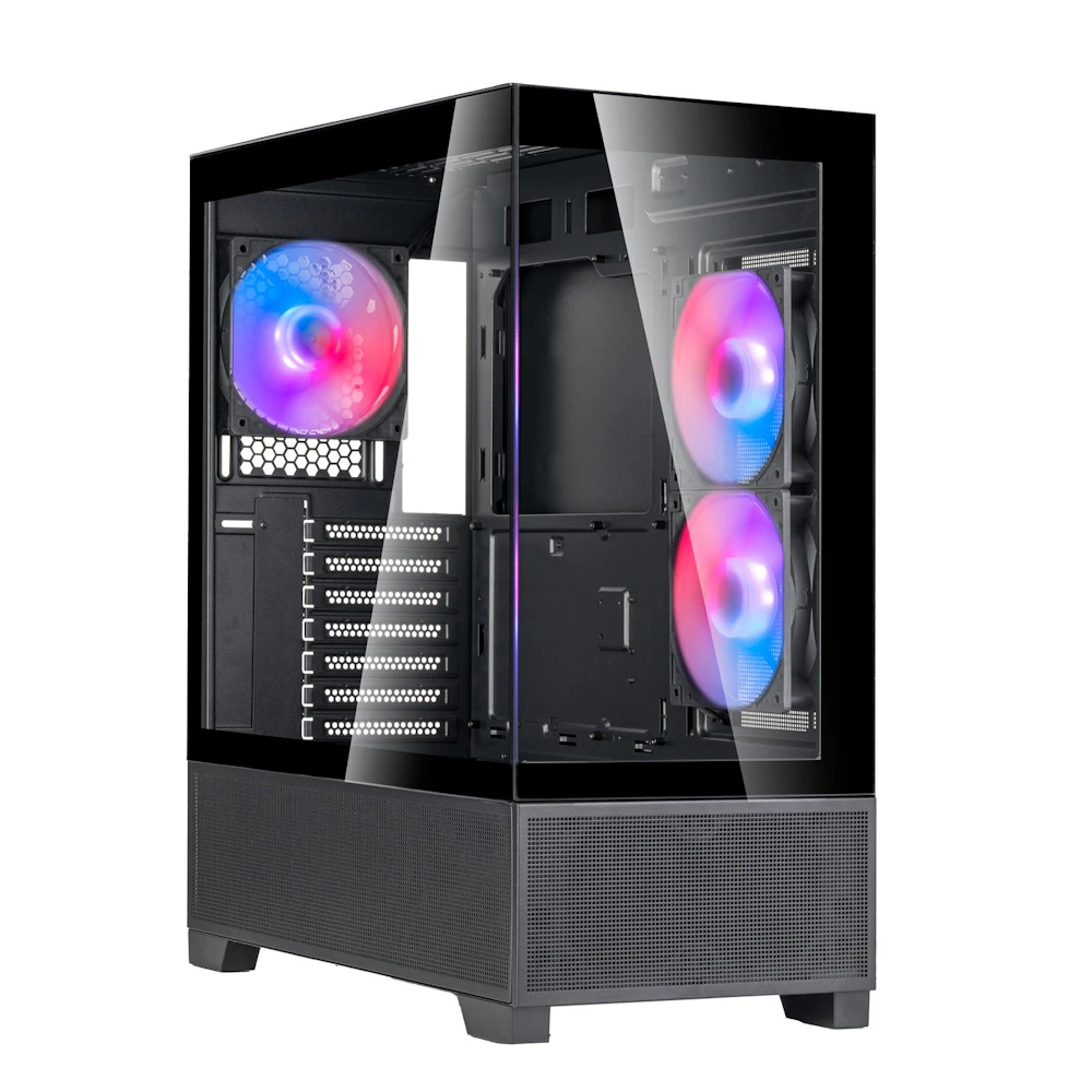 A large main feature product image of SilverStone Lucid 05 ARGB Mid Tower Case (Black)