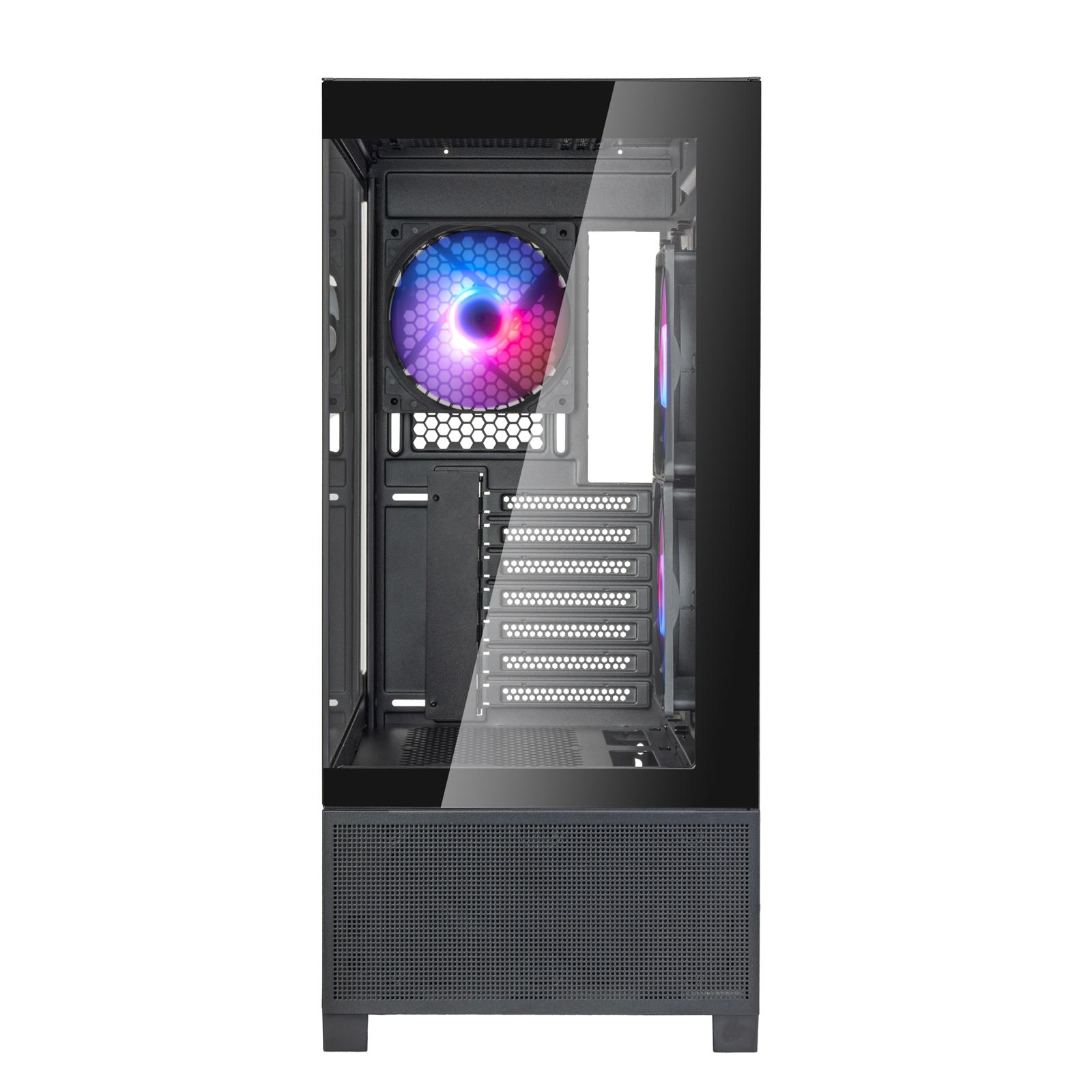 A large main feature product image of SilverStone Lucid 05 ARGB Mid Tower Case (Black)