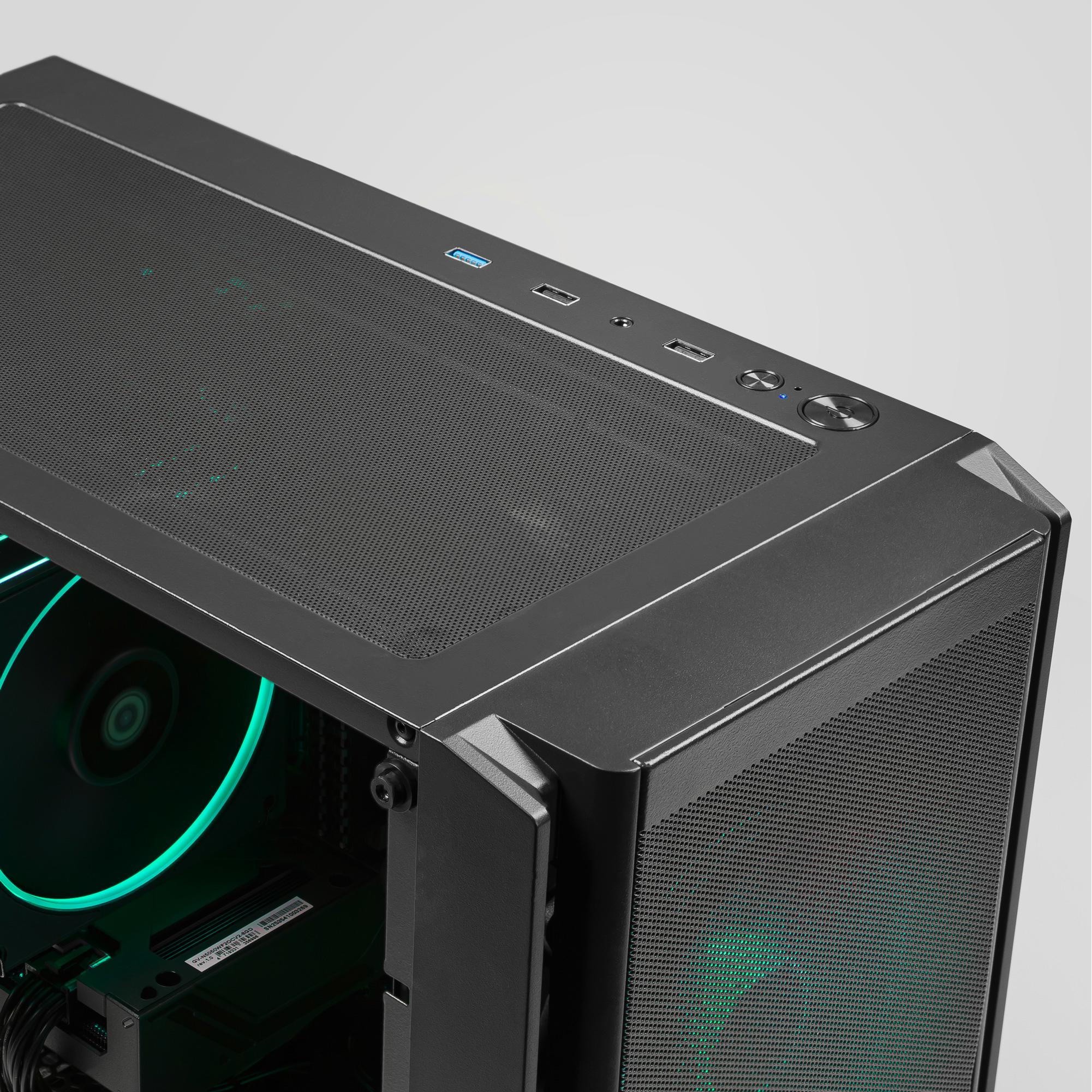 A large main feature product image of PLE Opal RTX 5050 Prebuilt Ready To Go Gaming PC