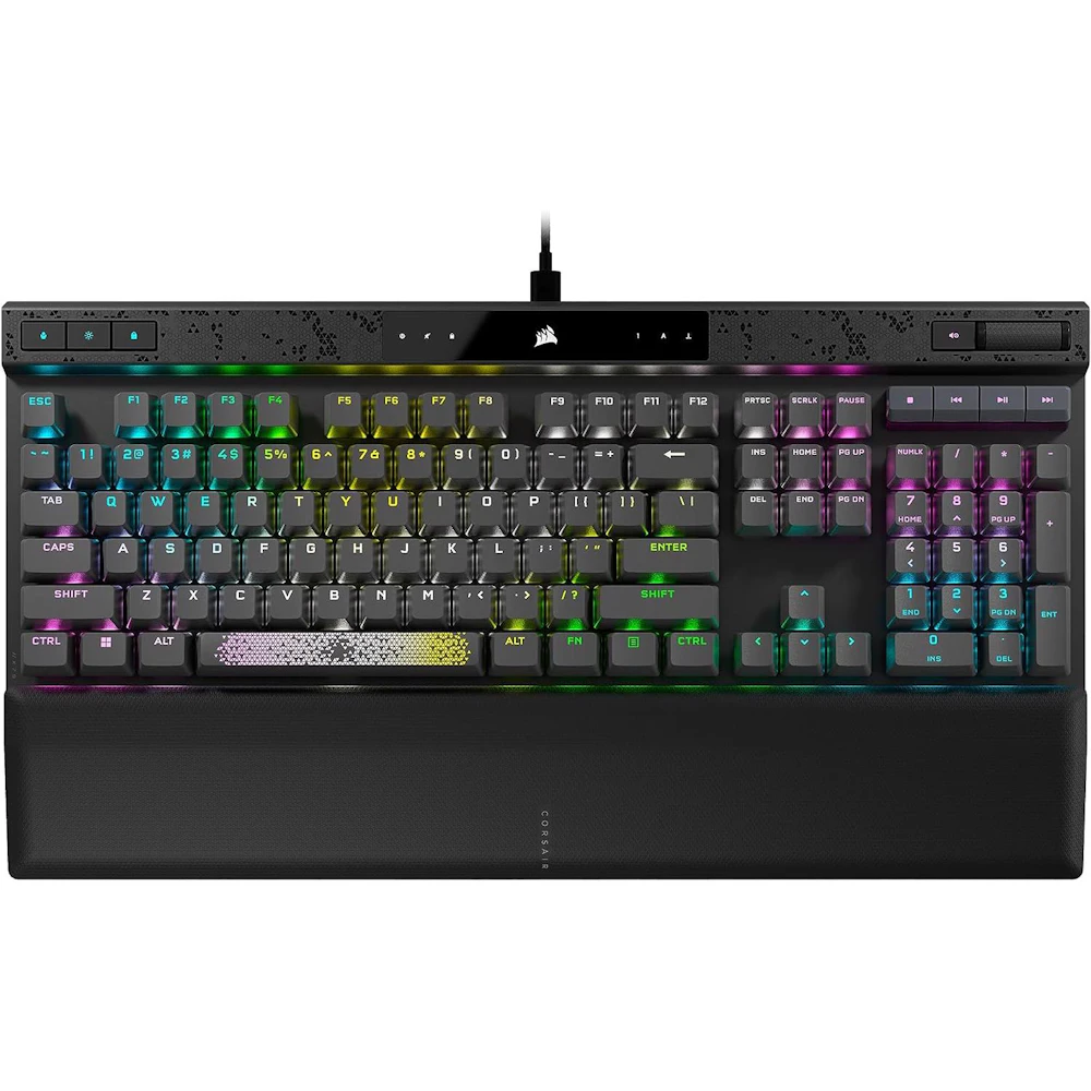 A large main feature product image of EX-DEMO Corsair K70 MAX RGB Magnetic-Mechanical Gaming Keyboard (MGX Switch)