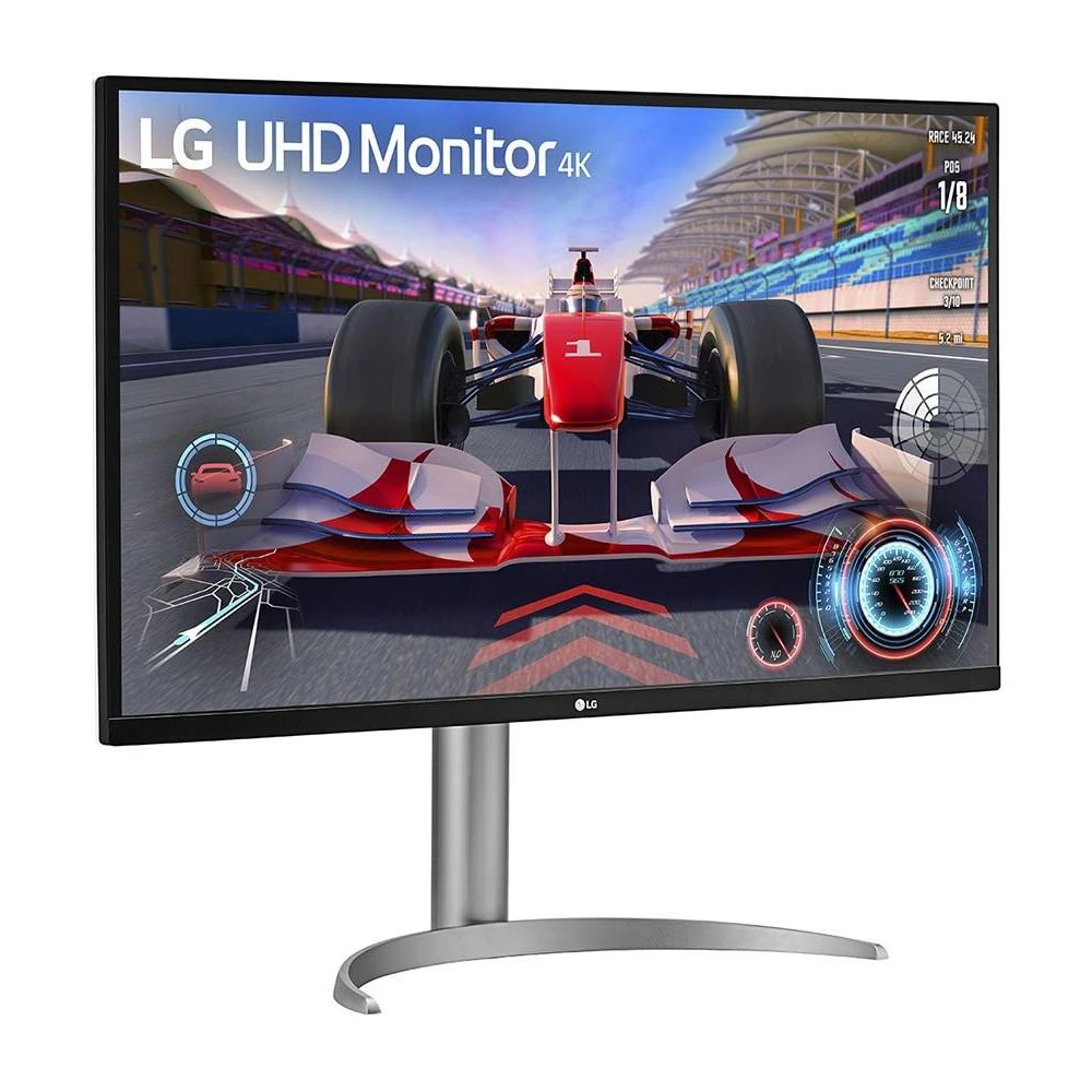 A large main feature product image of LG 32UQ750P-W - 31.5" 4K 2160p 144Hz VA Monitor