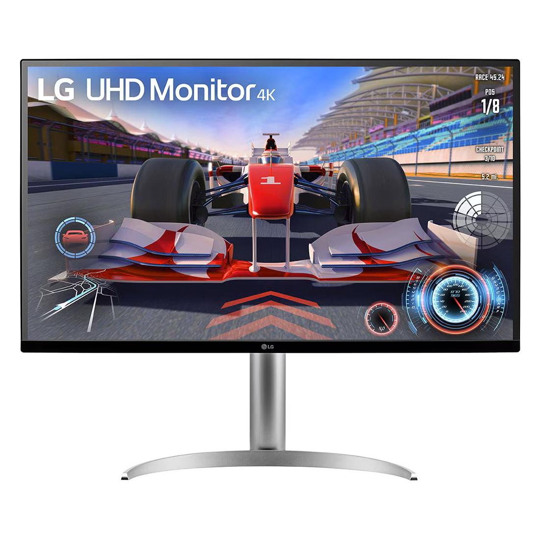 A large main feature product image of LG 32UQ750P-W - 31.5" 4K 2160p 144Hz VA Monitor