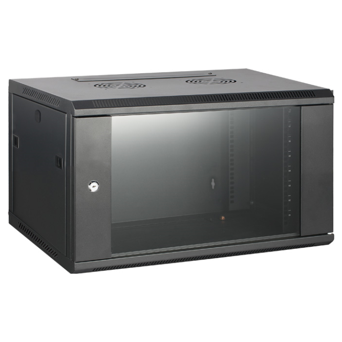 A large main feature product image of EX-DEMO Hypertec Wall Mount Enclosed 6RU (600W X 450D X 370H) Server Cabinet
