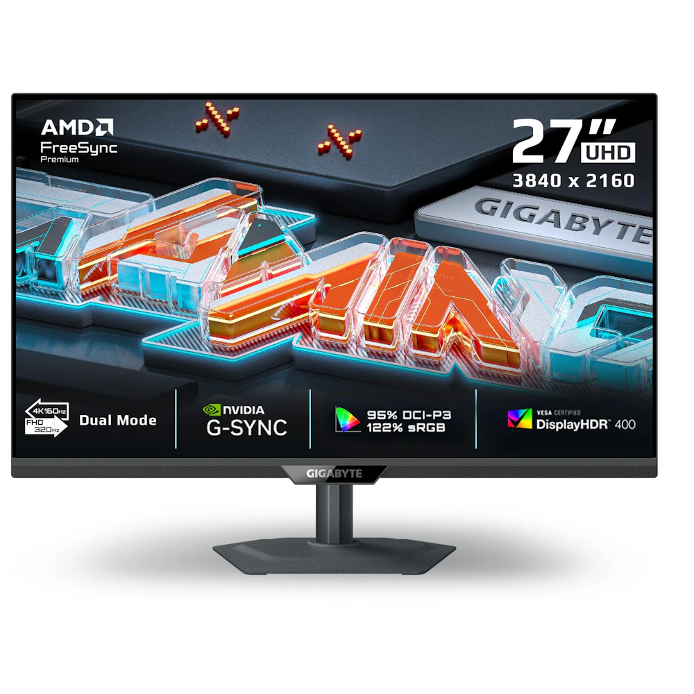 Gigabyte G27U - 27" 4K 2160p 160Hz/ 1080p 320Hz SS IPS Gaming Monitor