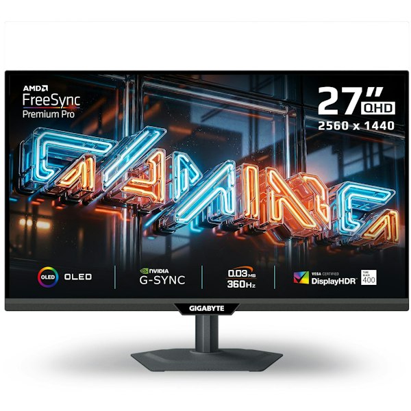 Gigabyte MO27Q3 OLED - 27" 1440p 360Hz 0.03ms Gaming Monitor