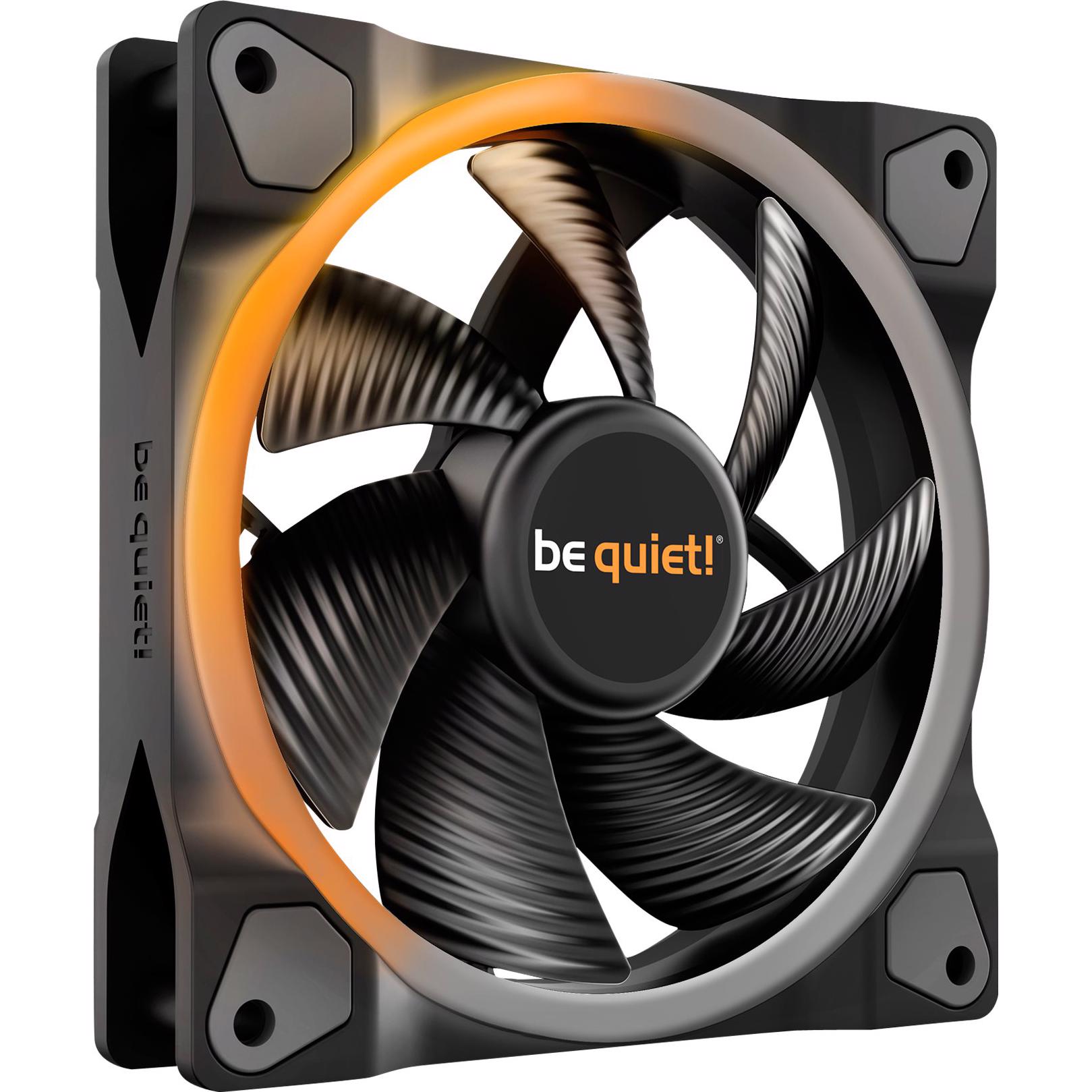 A large main feature product image of EX-DEMO be quiet! LIGHT WINGS ARGB 120mm PWM Fan (Black)