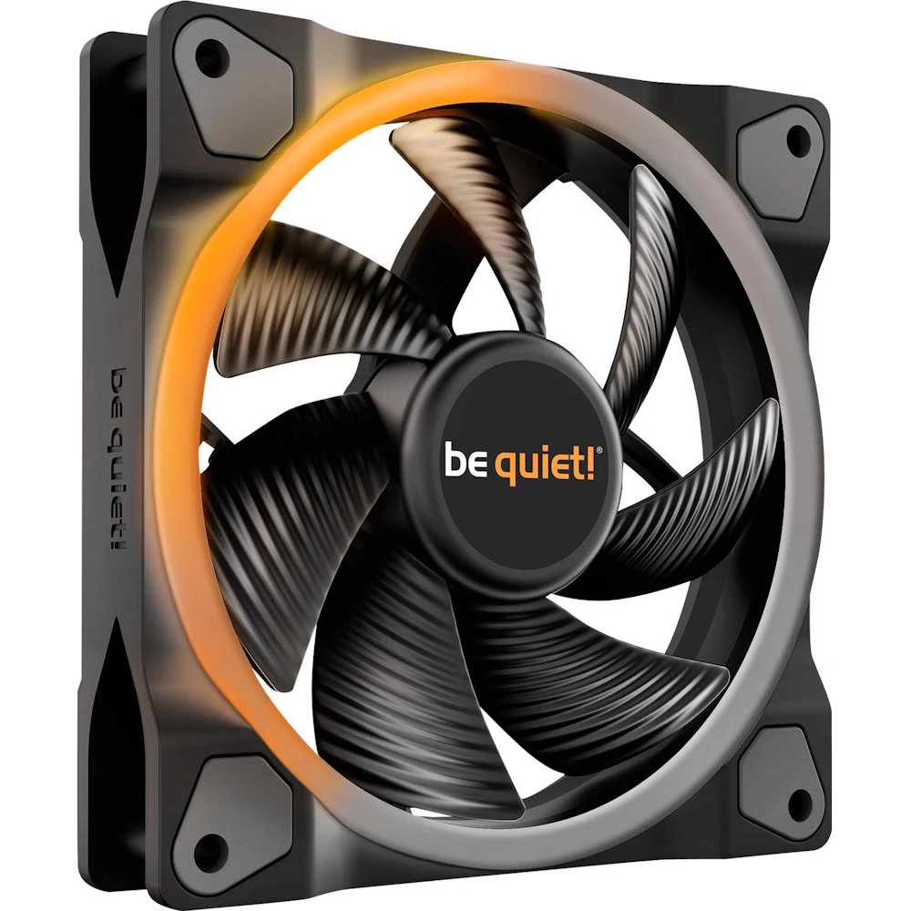 A large main feature product image of EX-DEMO be quiet! LIGHT WINGS ARGB 120mm PWM Fan (Black)