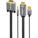A product image of EX-DEMO mbeat Tough Link HDMI to VGA Cable with USB Power & 3.5mm Audio - 1.8m