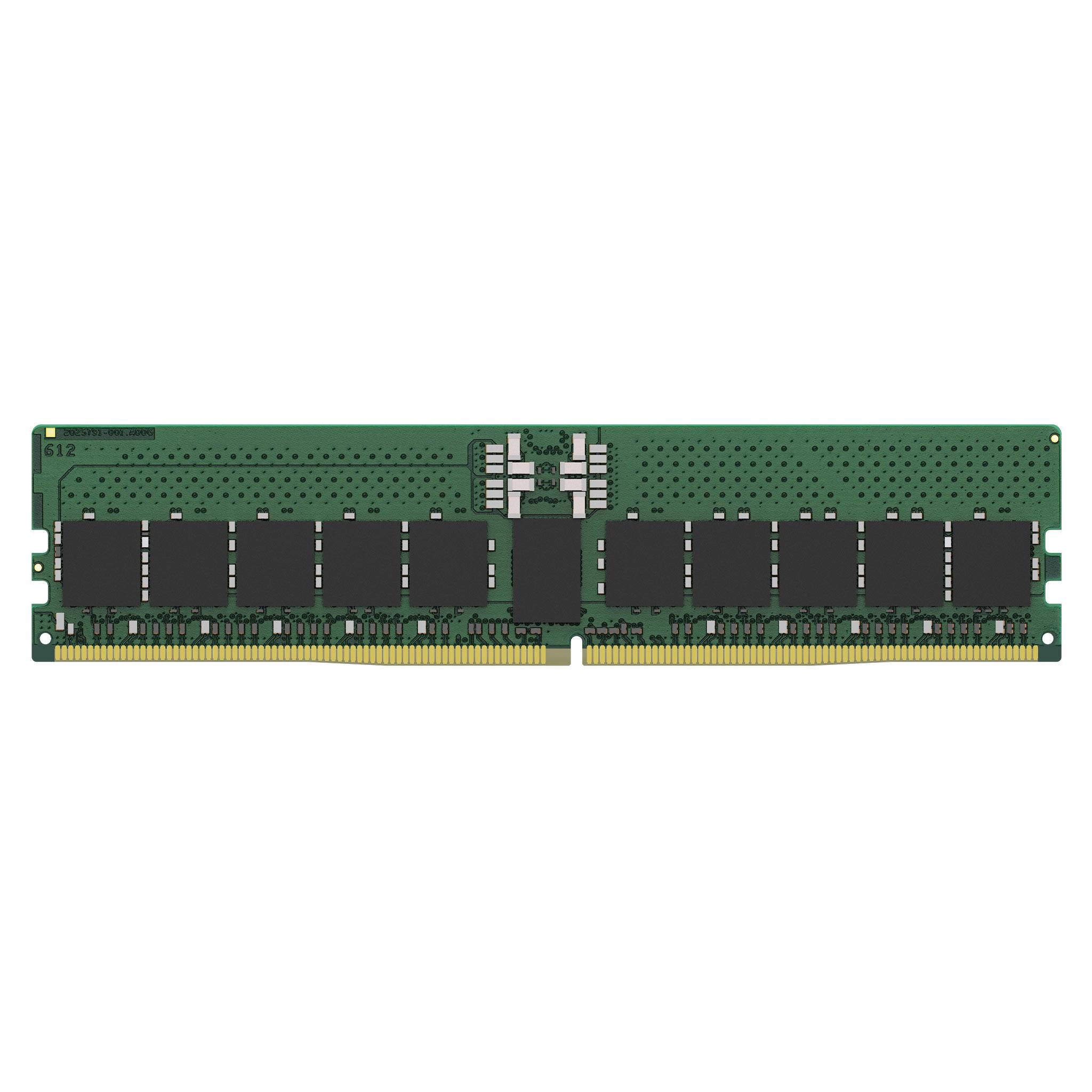 A large main feature product image of Kingston 32GB Single (1x32GB) DDR5-5600 C46 ECC
