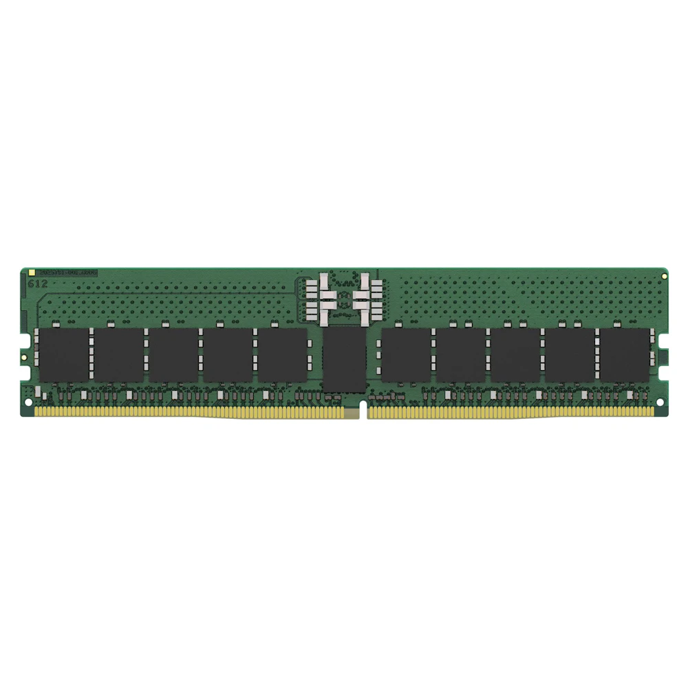 A large main feature product image of Kingston 32GB Single (1x32GB) DDR5-5600 C46 ECC
