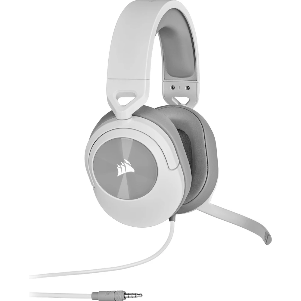 A large main feature product image of EX-DEMO Corsair HS55 SURROUND Wired Gaming Headset (White)