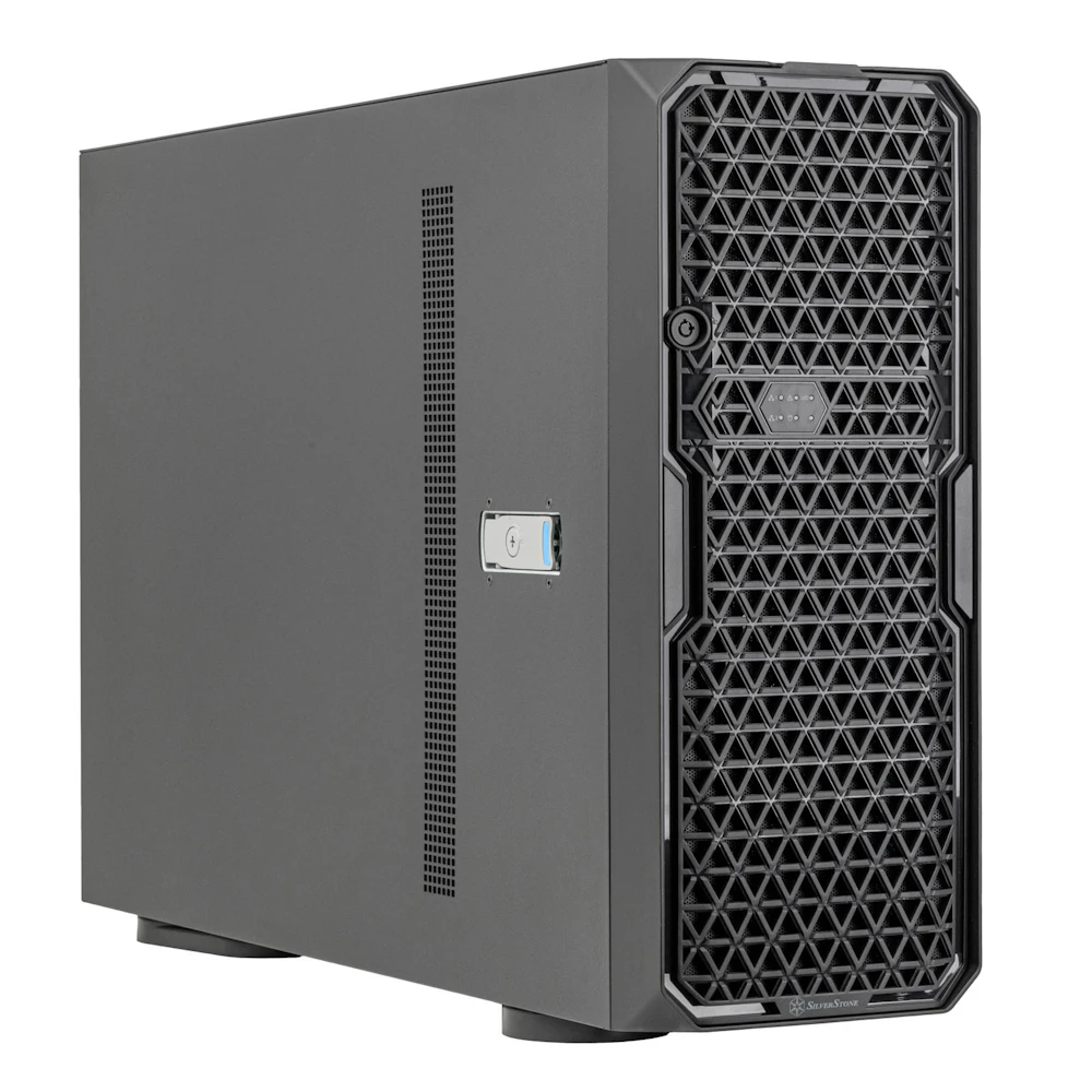 A large main feature product image of SilverStone WS380 High-Expandability Professional Workstation Full Tower Case