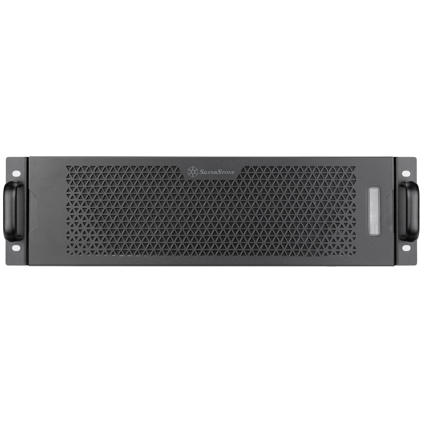 A large main feature product image of SilverStone RM31-MINI 3U Rackmount Server Chassis